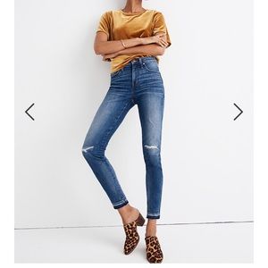 Madewell rip and repair skinny jeans: York wash